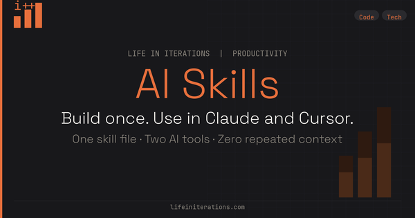 Illustration of a reusable AI skill file (SKILL.md) used across different AI coding tools